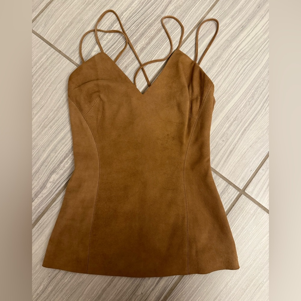 Bailey 44 XS Beige suede tank top perfect condition
